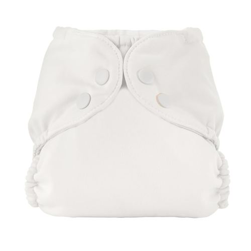 Esembly Cloth Diaper Cover - Reusable Swim Diaper, Waterproof, Breathable - Adjustable Outer Layer Over Absorbent Inner for Blowout Protection - Parchment, Size 2 (18-35lbs)