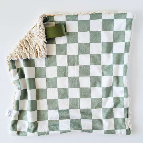 Sage Check Lovey, Minky Lovey, Faux Fur Lovey, Beige Lovey, Mocha Lovey, Check Lovey, Boy Lovey, Neutral Lovey, Girl Lovey, Almond, Green