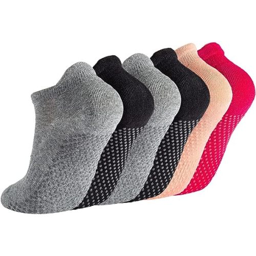 Grip Socks for Women Pilates Non Slip Socks Womens Pilates Socks with Grips for Women Grippers Socks No Slip Socks Women