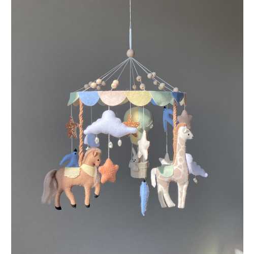 Carousel baby mobile for crib