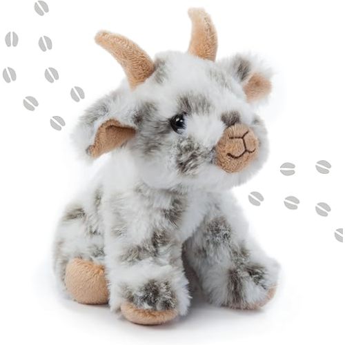 The Petting Zoo Goat Stuffed Animal Plushie, Gifts for Kids, Wild Onez Babiez Farm Animals, Goat Plush Toy 6 inches