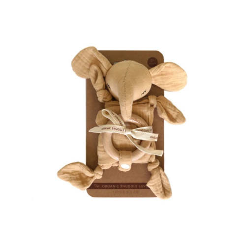Organic Snuggle Lovie Blanket - Elephant