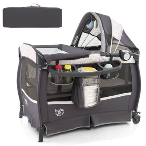 Pack & Play Baby Diaper Changing Table 4 in 1 Portable Foldable with Mattress Carrying Bag