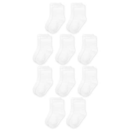 Wonder Nation Baby Toddler Crew Socks Pack 0M-5T Unisex 10 Pairs Polyester Blend