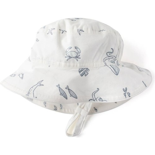 Baby Life Aquatic Organic Cotton Bucket Hat, 0-6 M, Blue