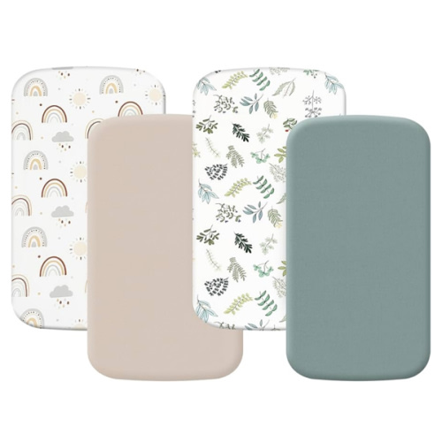 Amazon.com: 4 Pack Bassinet Sheets (19" x 33"), Compatible with Baby Delight Beside Me Dreamer and Dream On Me Skylar/Lotus/Traveler Baby Bassinet, Soft and Skin-Friendly, Mint Green and Color Rainbow : Baby