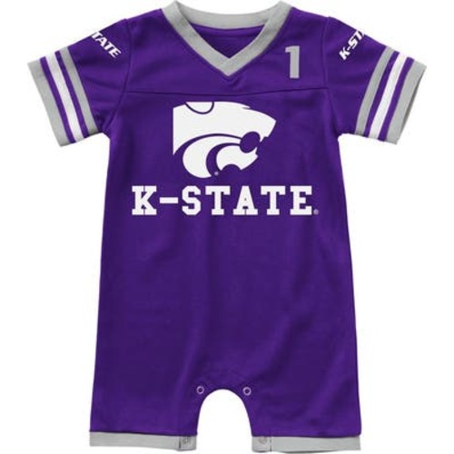 Newborn & Infant Colosseum Purple Kansas State Wildcats Bumpo Football Logo Romper, 0-3 M