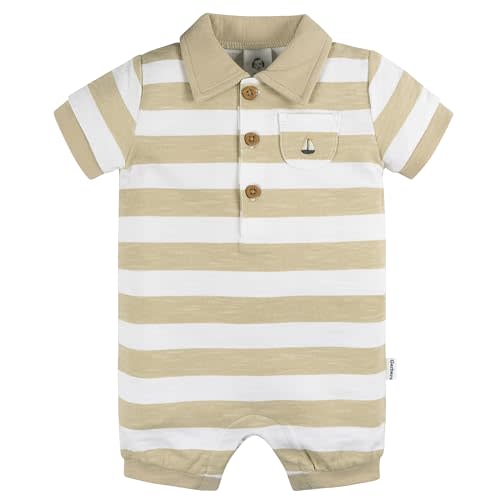 Gerber baby-boys Cotton Polo Romper