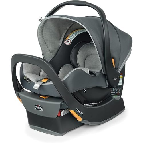Chicco KeyFit 35 Infant Car Seat and Base - For 4-35 lb Infants, Includes Support, Compatible with Strollers - Cove/Grey