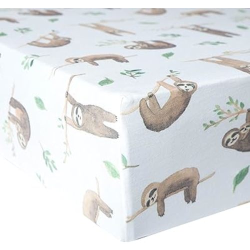 Premium Knit Baby Crib Sheets for Boys and Girls by Copper Pearl: Breathable and Soft, Fitted Crib Sheets for Standard Baby Mattresses, Crib Sheet for Baby Registry or Shower Gift, Noah