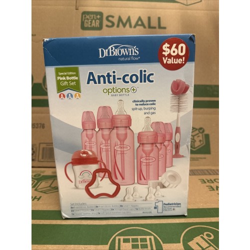 Ultimate Pink Anti-Colic Baby Bottle Set - Includes Teether and Sippy Spout
