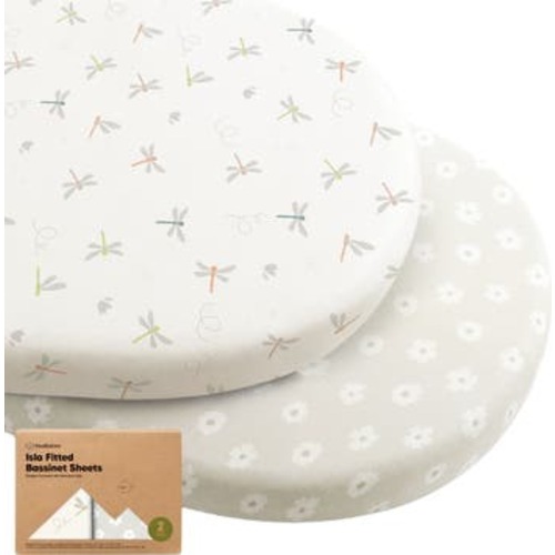 2-Pack Isla Fitted Bassinet Sheets