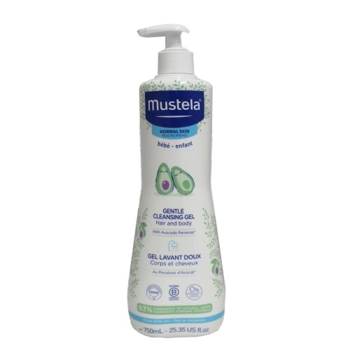 Mustela Baby Gentle Cleansing Gel Hair and Body Wash with Avocado 25.35 Ounce