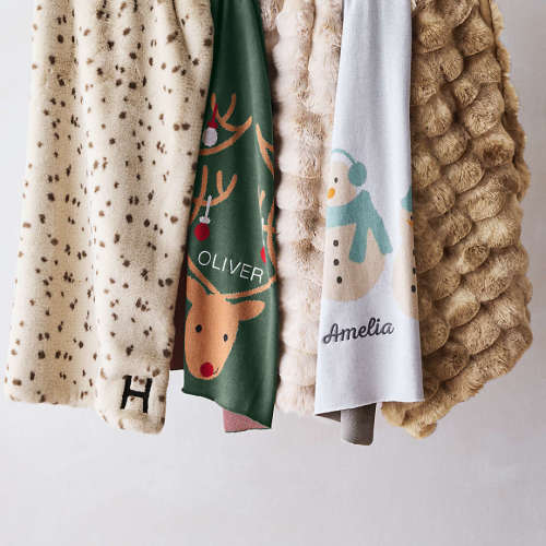 Pucker Ginger Tan Faux Fur Baby Stroller Blanket