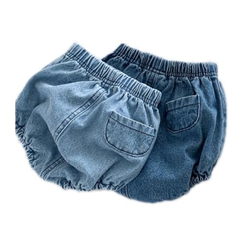 Colorful Childhood Toddler Denim Bloomers Shorts Baby Girls Boys Loose Harem Shorts 2pcs