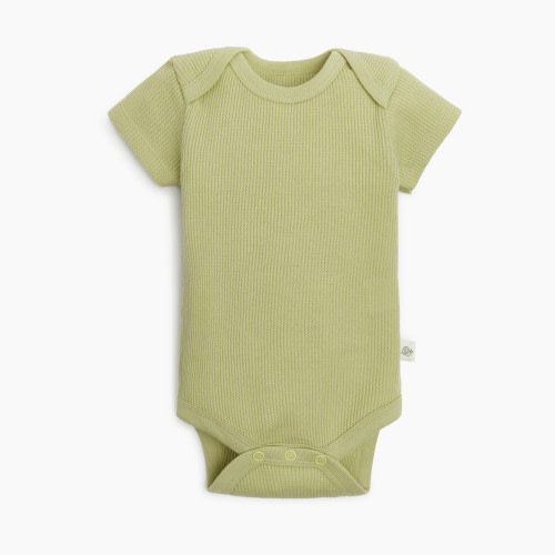 Tiny Kind Waffle Bodysuit - Lt. Olive, 0-3 M
