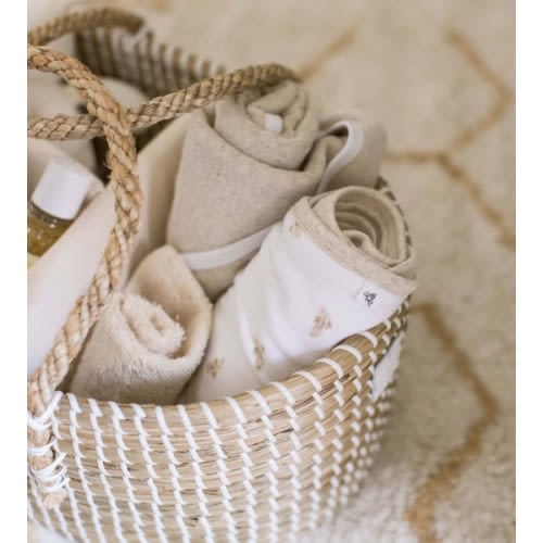 3-pack Burt's Bees Organic Cotton Knit Terry Washcloths (Oat or Little Ducks)