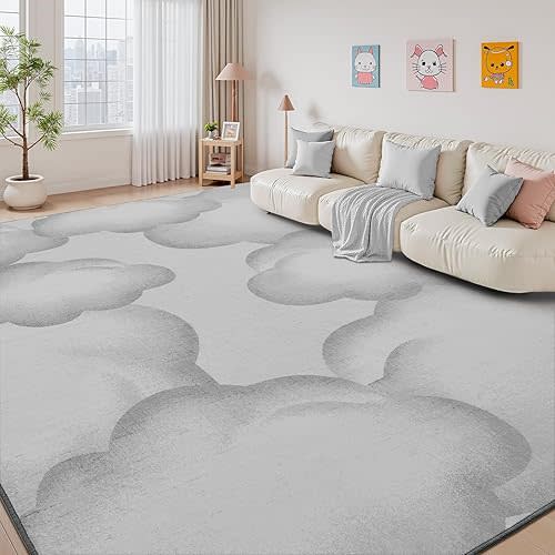 5x7 Rugs for Living Room Area Rugs for Bedroom Nursery Rug Area Rugs Washable Rug Carpet Kids Rug Classroom Rug Playroom Rug Soft Study Room Rug Non Slip Rug Indoor Modern Rug Grey Rug