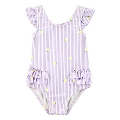 Baby Girl Carter's 1-Piece Striped Lemon Swimsuit