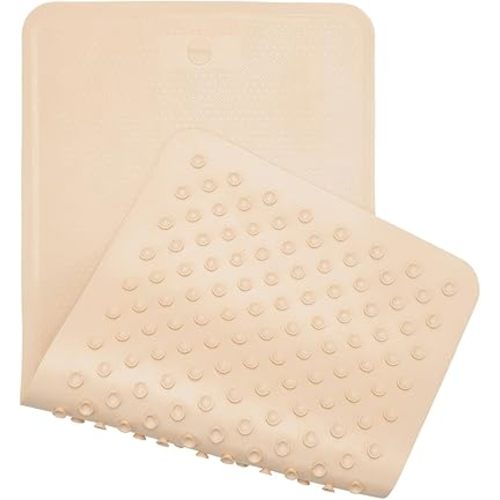 HEVEA Natural Rubber Big Bath Mat - Upcycled, Danish Design - Non Slip Bathtub Mat, 299 Suction Cups - Safe and Friendly Shower Mat for All Ages (Tuscany Rose)