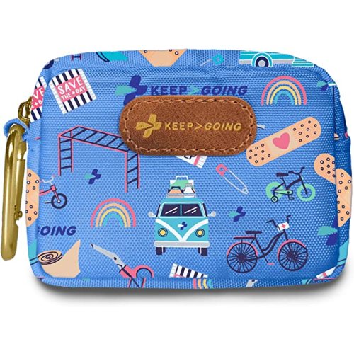 KeepGoing Small Travel First Aid Kit Kids – 60 Pc. Mini First Aid Kit for Purse, Diaper Bag, & Backpack with Latex-Free Bandages – 4 Oz., & 4.5 x 3.5 x 2 in, TSA-Approved