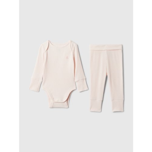 Baby Grow-With-Me Rib Outfit Set