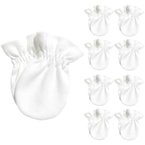 9 Pairs Newborn Mittens No Scratch Baby Mittens 0-6 Months Baby Unisex