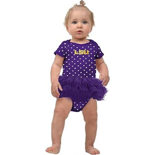 Two Feet Ahead Newborn Baby Girl Bodysuit Creeper Hearts Tutu Skirt Dress Sizes 0-3M 6M 12M