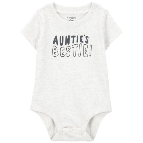 Baby Auntie's Bestie Short-Sleeve Bodysuit - Gray - Carter's | Carter's