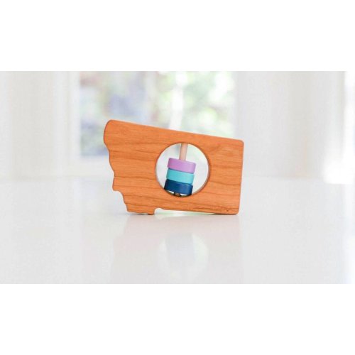 Montana State Wooden Baby Rattle™