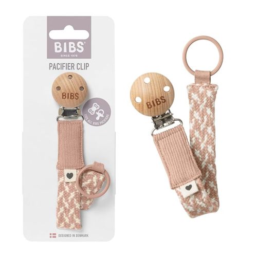 BIBS Paci Braid | Made in Denmark | Blush/Ivory | ONE Size
