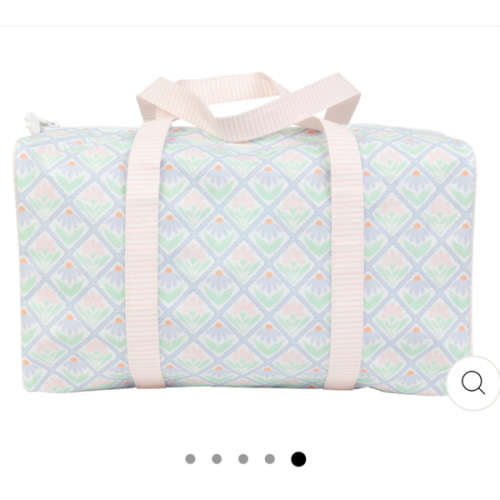 Apple of My Isla Duffle Bag, pastel floral