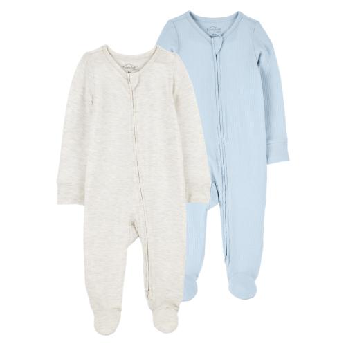Baby 2-Pack Zip-Up PurelySoft Sleep & Play Pajamas | Carter's