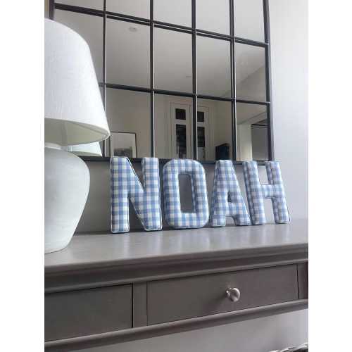 Fabric Letter - Nursery Decor - Nursery Inspo - Gingham Print Fabric - Wall Hanging - Wall Letter - Nursery Wall Decor - made by anna