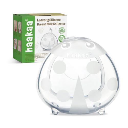 haakaa Ladybug Milk Collector Breast Milk Saver Breast Shell for Breastfeeding, Collect Breastmilk Leaks, Skin-Friendly and Easy to Wear (1.4oz/40ml,1PC)
