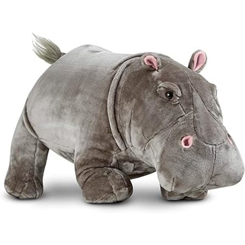Melissa & Doug Giant Hippopotamus - Lifelike Stuffed Animal (Over 2 feet Long)
