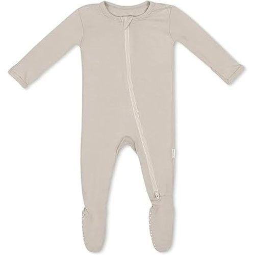 Soft Baby Bamboo Viscose Footie Pajamas, Zipper Closure, 0-24 Months