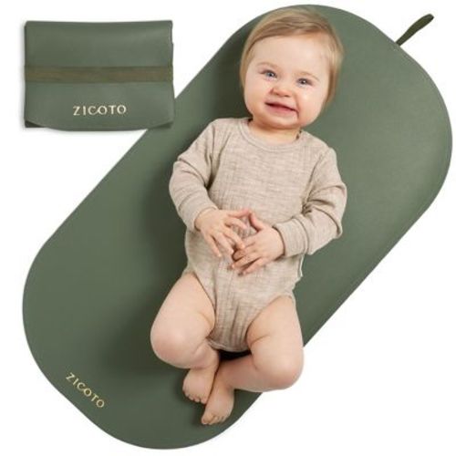 Beautiful Vegan Leather Baby Diaper Changing Mat - Soft, Wipeable, Lightweight, Foldable Pad For Travel Or Home - Fits Any Diaper Bag