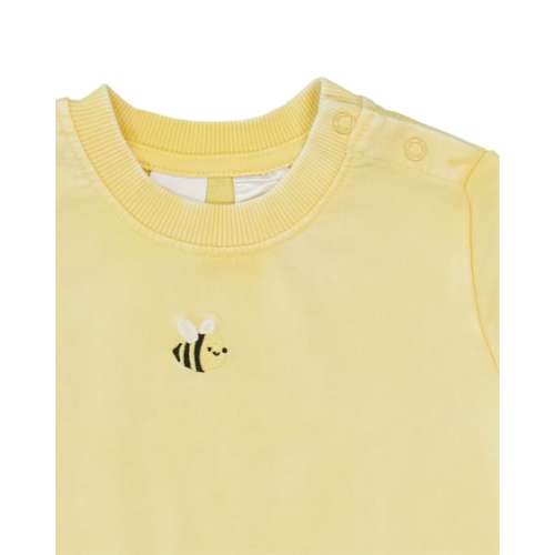 Light Yellow Baby Vintage Wash Short Sleeve Romper | Best&Less™ Online