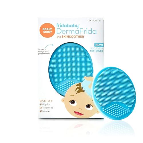 Frida Baby DermaFrida The SkinSoother Baby Bath Brush| Cradle Cap Brush for Babies, Baby Essential for Dry Skin, Cradle Cap Treatment and Eczema, 1 Pack