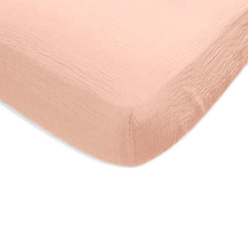 Muslin Fitted Crib Sheet - Peach Blush – SwaddleDesigns