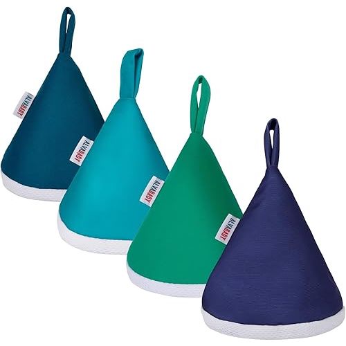 ALVABABY 4 Pcs Baby Boy Pee Covers, Trong Water Absorption Pee Shield for Newborn Boy, 4-Laye Reusable Pee Cap, Diaper Changing Accessory for Baby Gift 4NG02