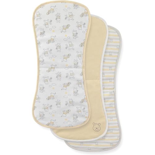 Disney Baby Burp Cloths 3-Pack – Mickey Mouse Minnie Mouse & Winnie The Pooh Soft Absorbent 20" x 10" Leakproof Burping Rags for Baby Boys Girls & Unisex Newborns & Infants