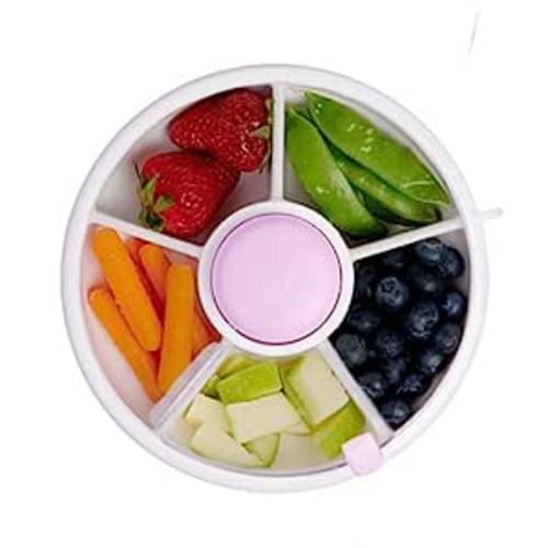 Amazon.com : GoBe Kids Snack Spinner Bundle with Hand Strap and Sticker Sheet - Reusable Snack Container with 5 Compartment Dispenser and Lid | BPA and PVC Free | Dishwasher Safe | No Spill, Leakproof : Baby
