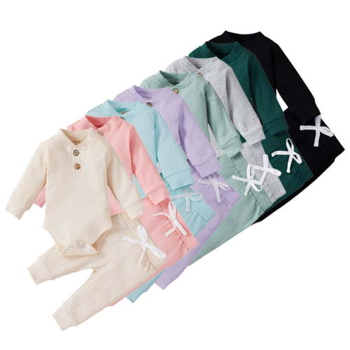 AJZIOJIRO Newborn Baby Boys Girls Clothes 2Pcs Spring Fall Outfits New Born Clothes Baby Boy Coming Home Outfit 1-24Months Baby Sweater Set Baby Girl Tracksuit