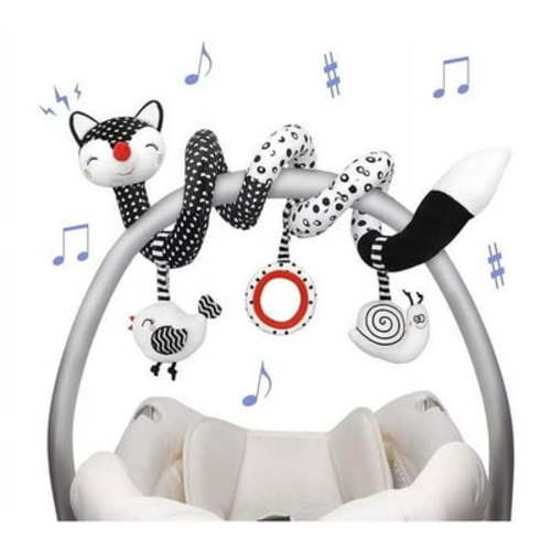 Creative Infants Cradle Cute Rabbit baby music hanging bed safety seat plush toy HandBell Multifunctional Plush Toys