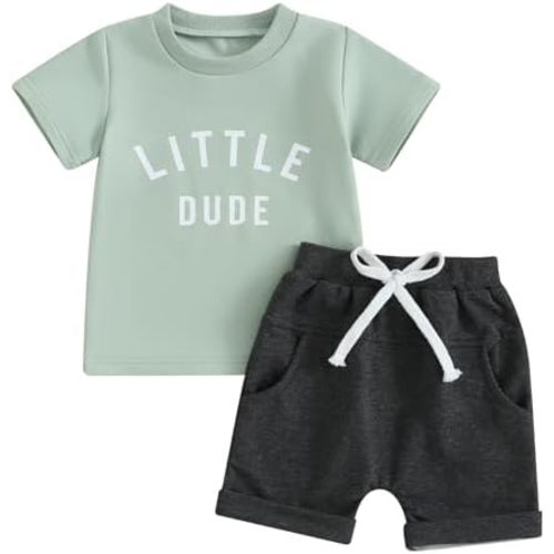 Toddler Baby Boy Summer Outfit Short Sleeve T Shirt Top Casual Shorts Set Infant Newborn Clothes Set 6 12 18 24 Month