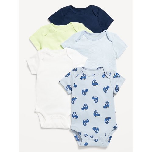 Unisex Short-Sleeve Bodysuit 5-Pack for Baby