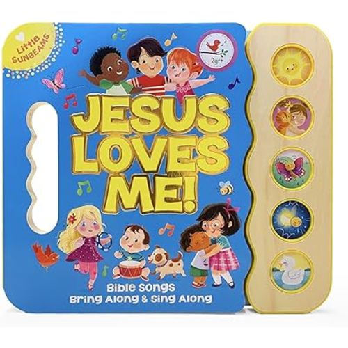 Jesus Loves Me 5-Button Songbook - Perfect Gift for Easter Baskets, Christmas, Birthdays, Baptisms, and More (Little Sunbeams)