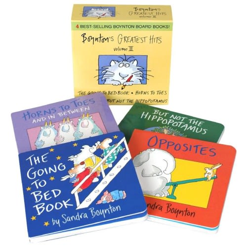 Boynton's Greatest Hits The Big Yellow Box (Boxed Set): The Going to Bed Book; Horns to Toes; Opposites; But Not the Hippopotamus